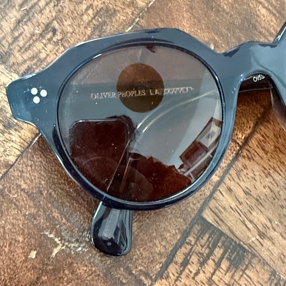 Oliver Peoples Irven blue Round Black Sunglasses - Picture 7 of 11